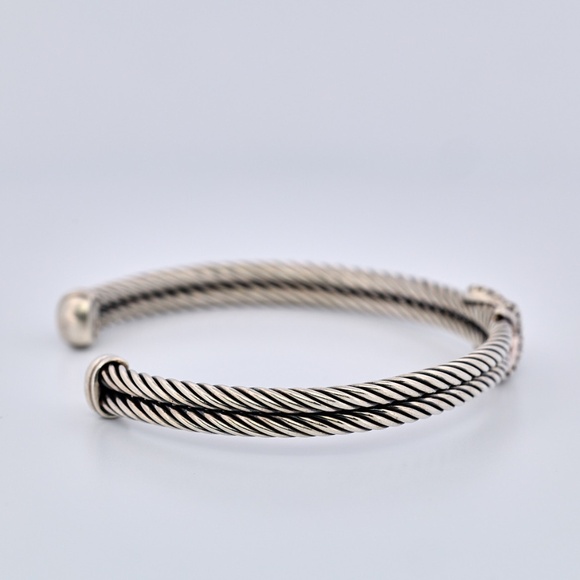 David Yurman X Collection Diamond Cable Station Bracelet, Sterling Silver - Picture 8 of 14